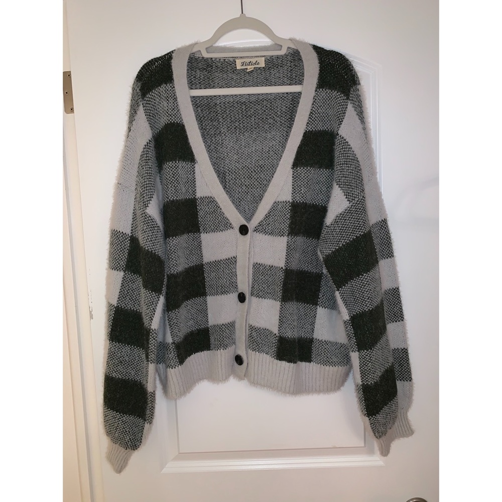 Listicle oversized button down sweater
